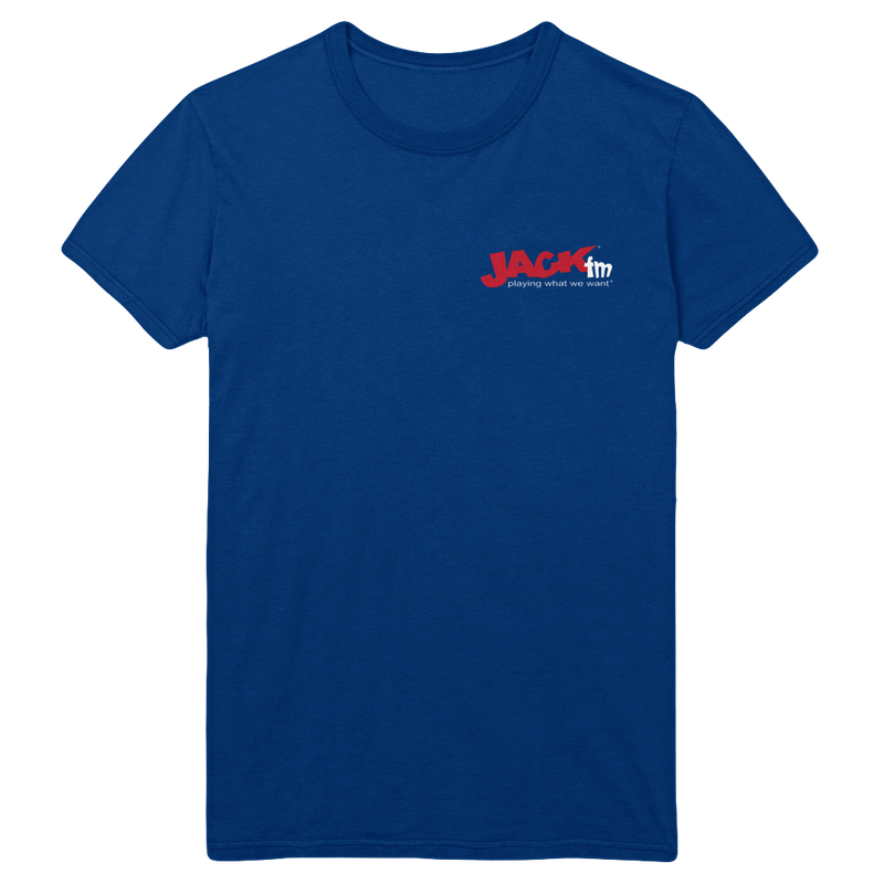 Jack FM Logo Lapel Print T-Shirt - Blue